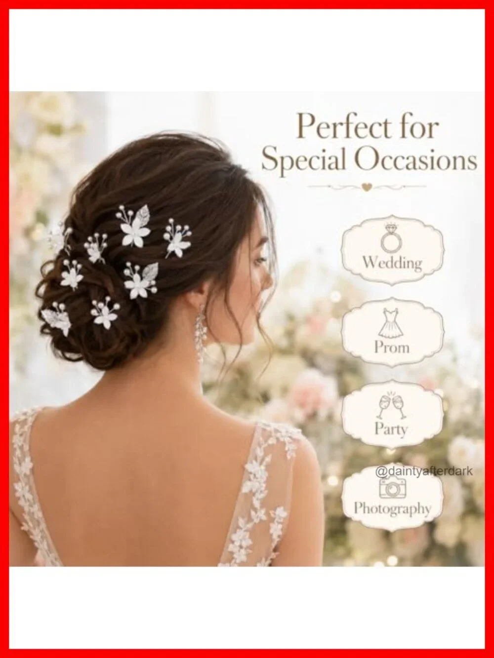 Handmade Pearl Bridal Hair Pins Set of 9 - Wedding Hair Accessories